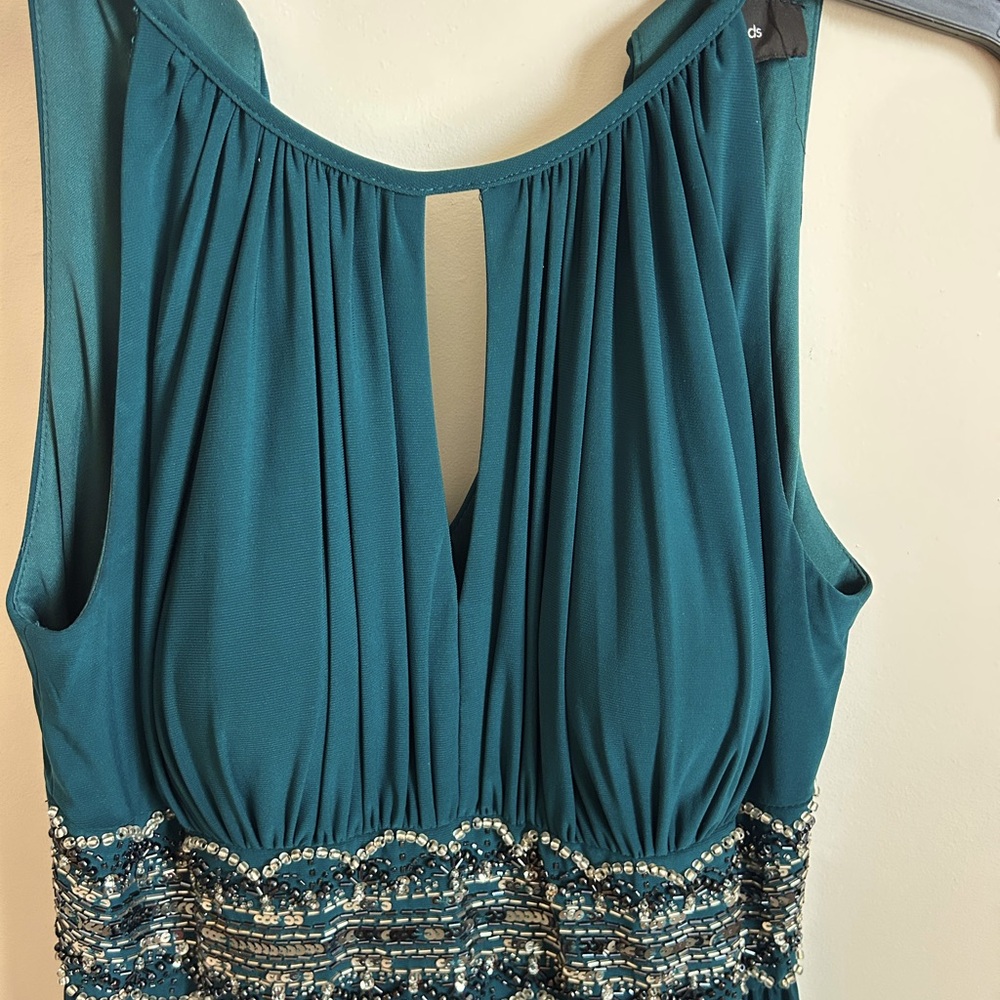 Sleeveless Evening/Prom Dress with Beaded Detail